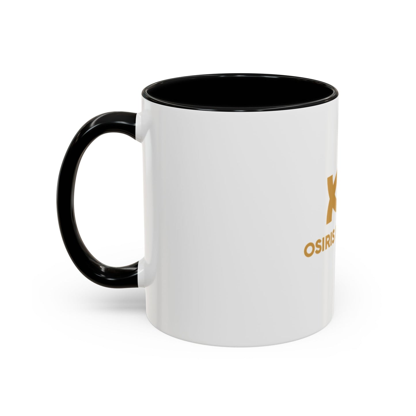 Osiris Naturals Accent Coffee Mug - Unique Black Handle & Interior, Perfect for Coffee Lovers