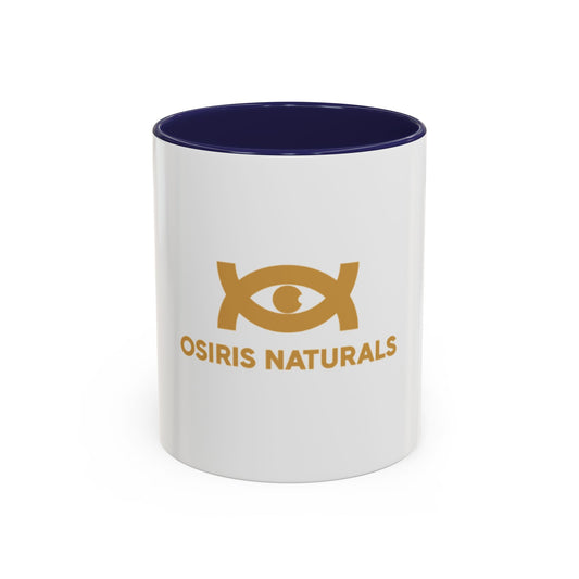 Osiris Naturals Accent Coffee Mug - Unique Black Handle & Interior, Perfect for Coffee Lovers