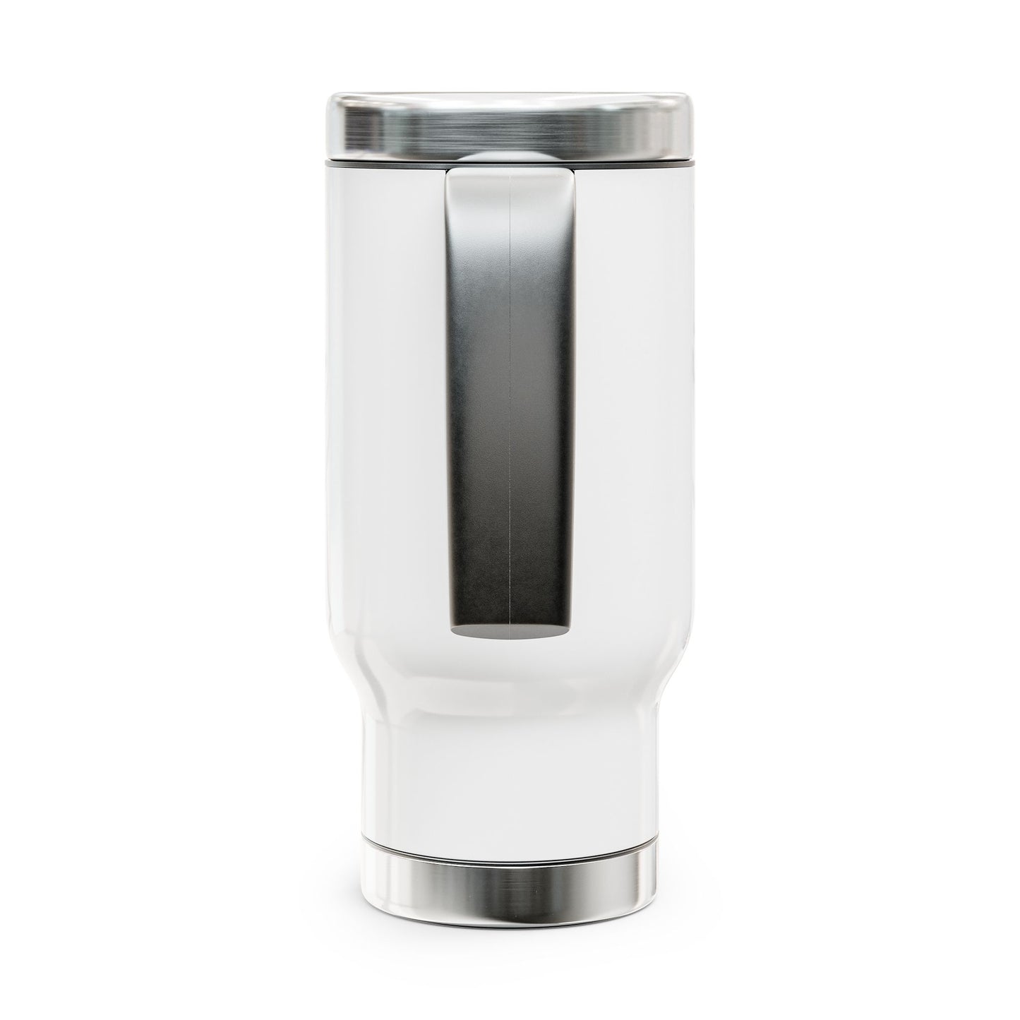 Osiris Natural Stainless Steel Travel Mug with Handle - 14oz Insulated Coffee Cup