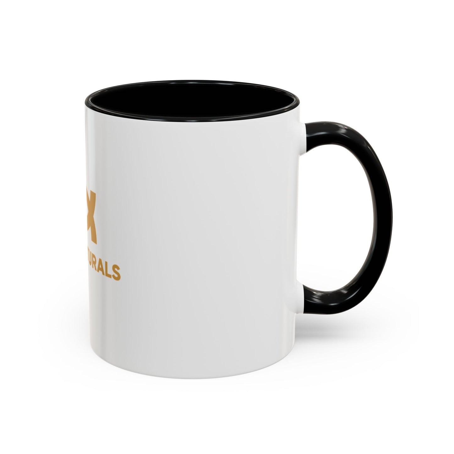 Osiris Naturals Accent Coffee Mug - Unique Black Handle & Interior, Perfect for Coffee Lovers