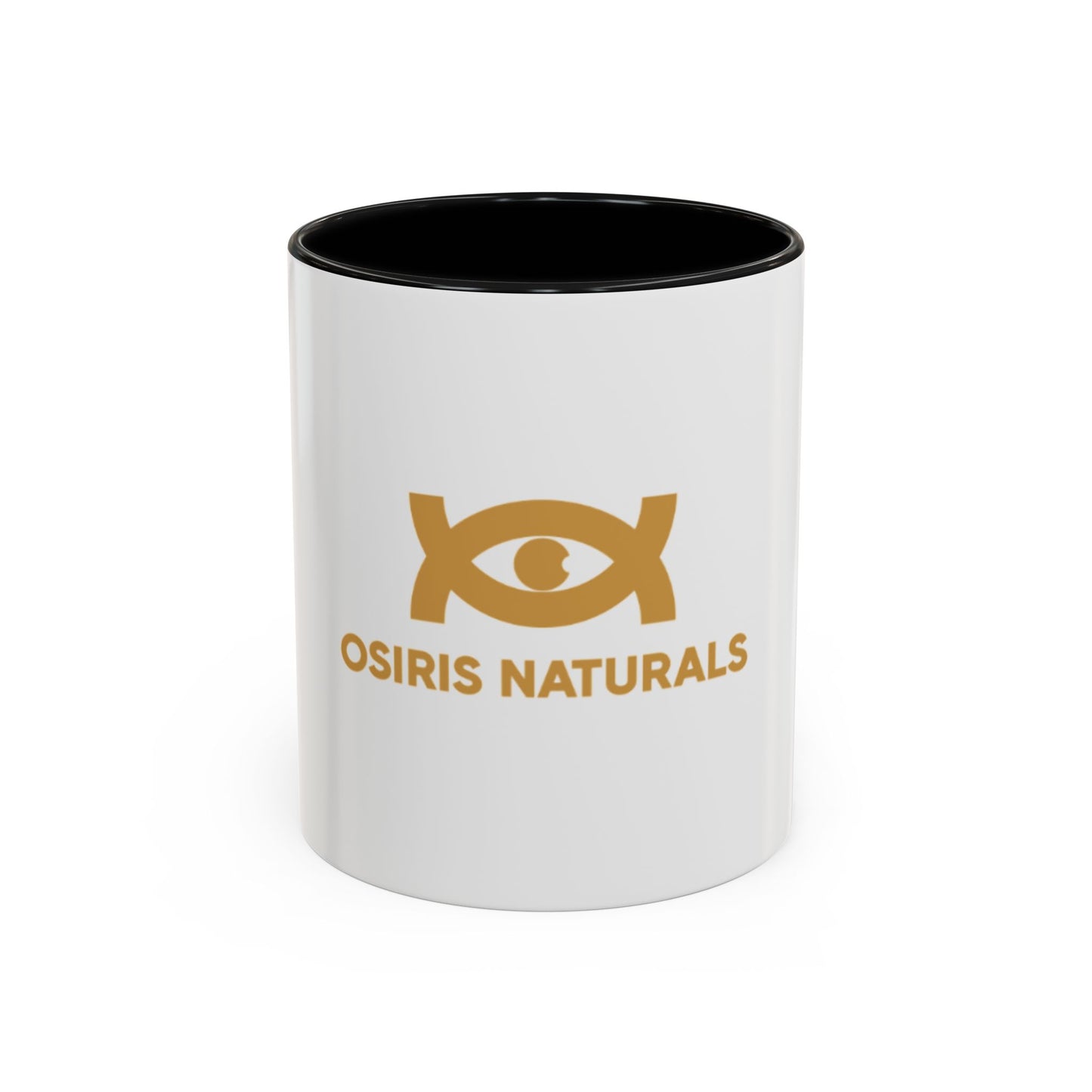 Osiris Naturals Accent Coffee Mug - Unique Black Handle & Interior, Perfect for Coffee Lovers